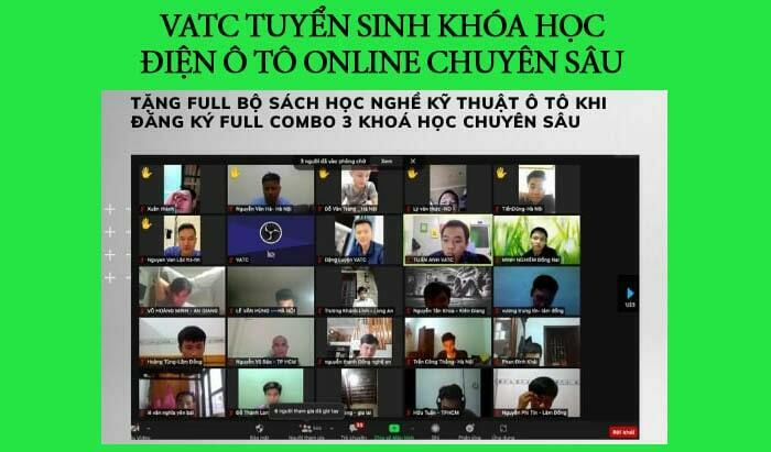 Tuyển sinh khóa học ô tô trực tuyến tại trung tâm VATC