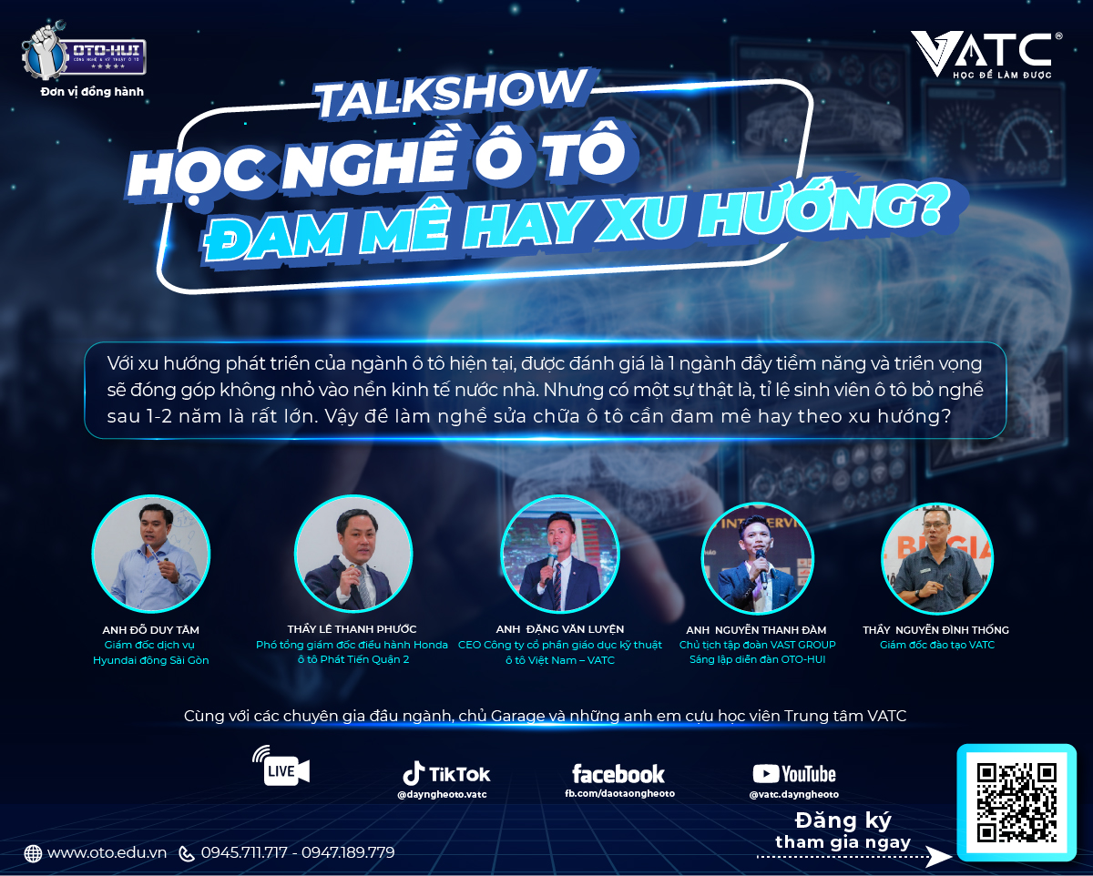 Đón chờ chuỗi talkshow ngành ô tô – chia sẻ định hướng nghề nghiệp tại VATC