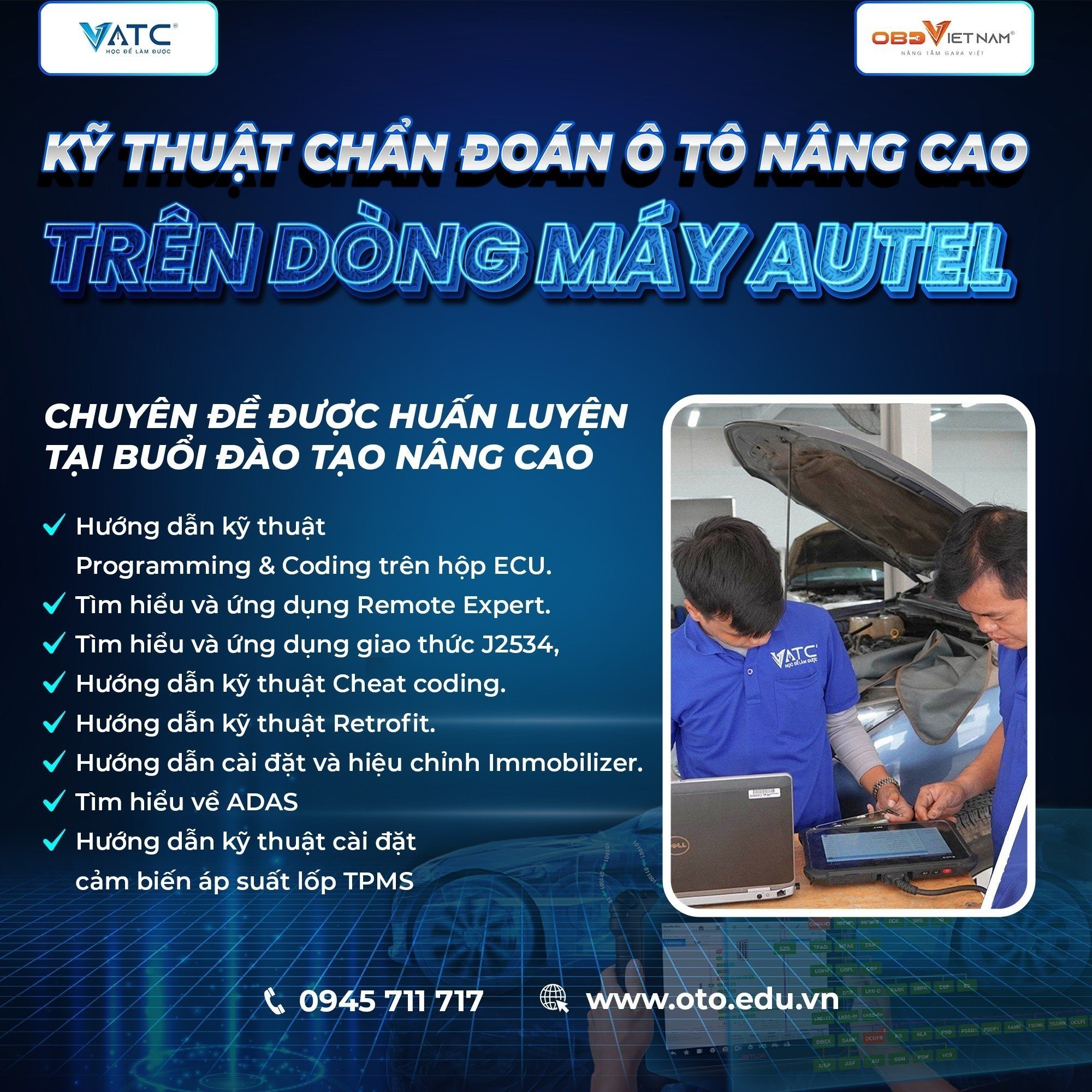 Khóa đào tạo kỹ thuật chẩn đoán Autel nâng cao