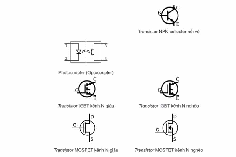 ký hiệu của transistor phổ biến hiện nay