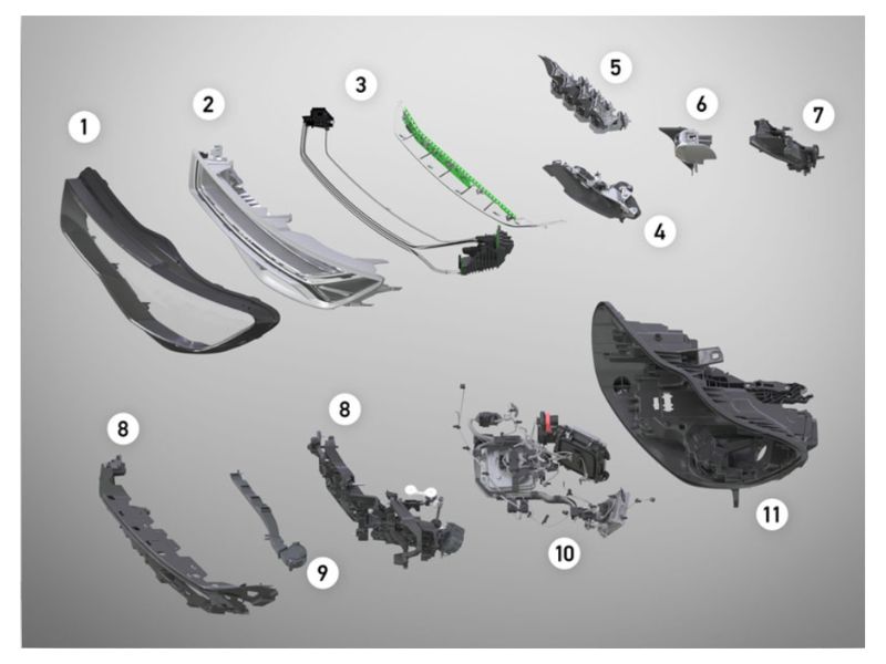 Đèn pha matrix led audi của Audi A6