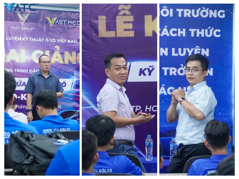 ban lãnh đạo tham gia buổi lễ khai giảng TDK10