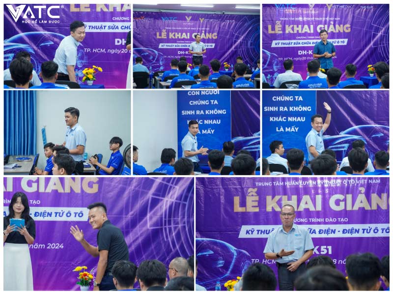 đội ngũ giảng viên VATC tham gia lễ khai giảng DHK51