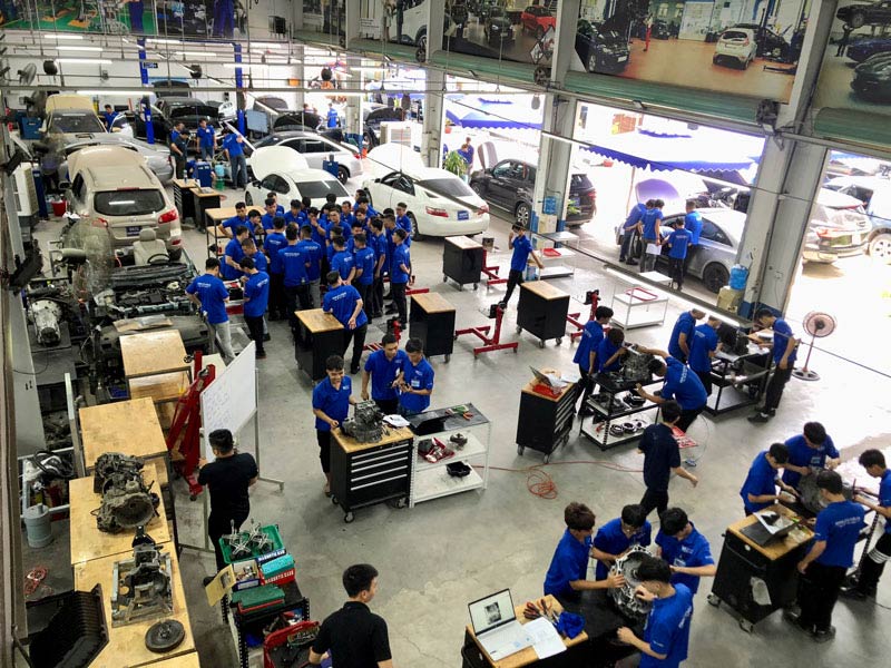 xưởng thực hành tại trung tâm VATC