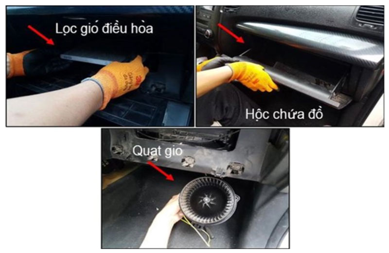 tháo hộc chứa đồ