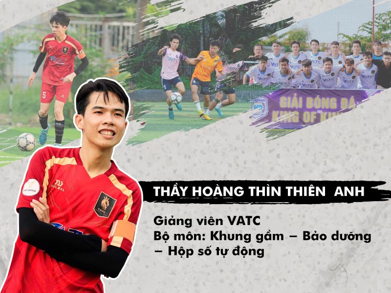 thầy hoàng thìn thiên anh tham gia giải bóng đá giao lưu giữa các lớp học tại vatc