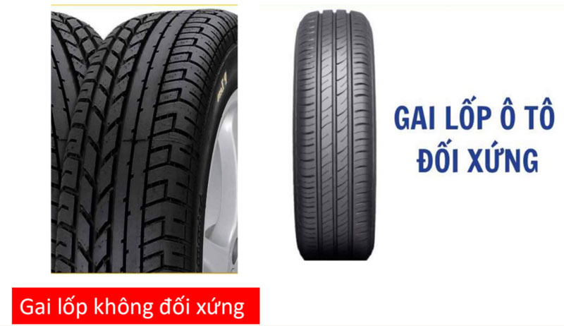 gai lốp ô tô đối xứng