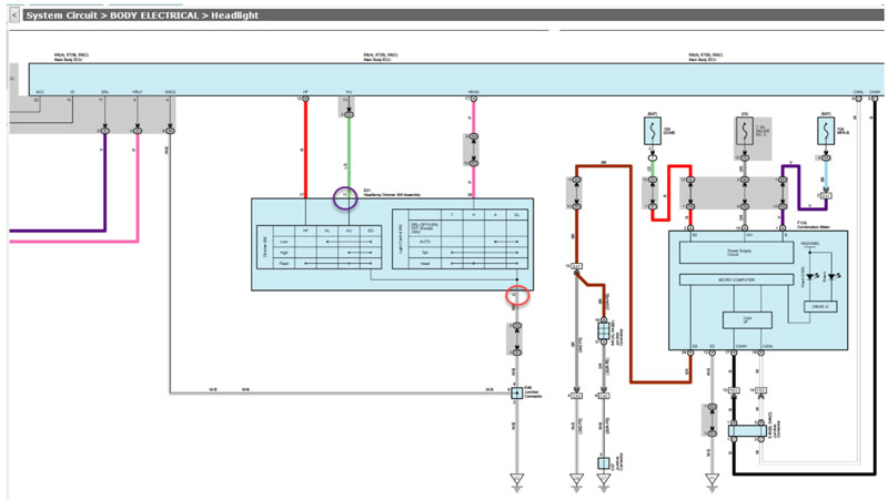 kiểm tra công tắc chiếu sáng