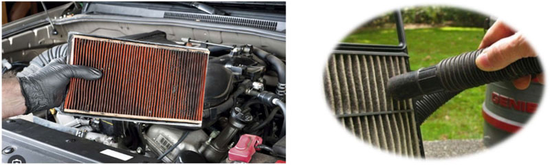 kiểm tra lọc gió động cơ trên xe ô tô