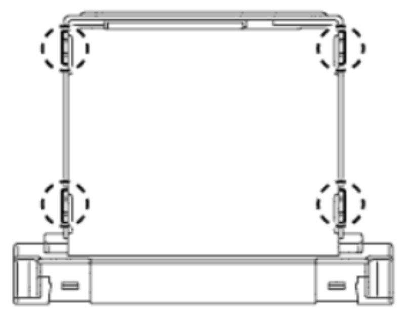tháo 4 cái chốt nhựa