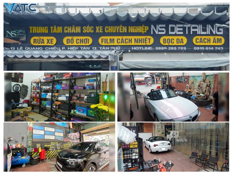 cơ sở vật chất tại garage của anh sự