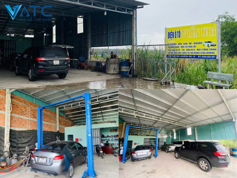 garage điện ô tô tuấn nhi tại tây ninh