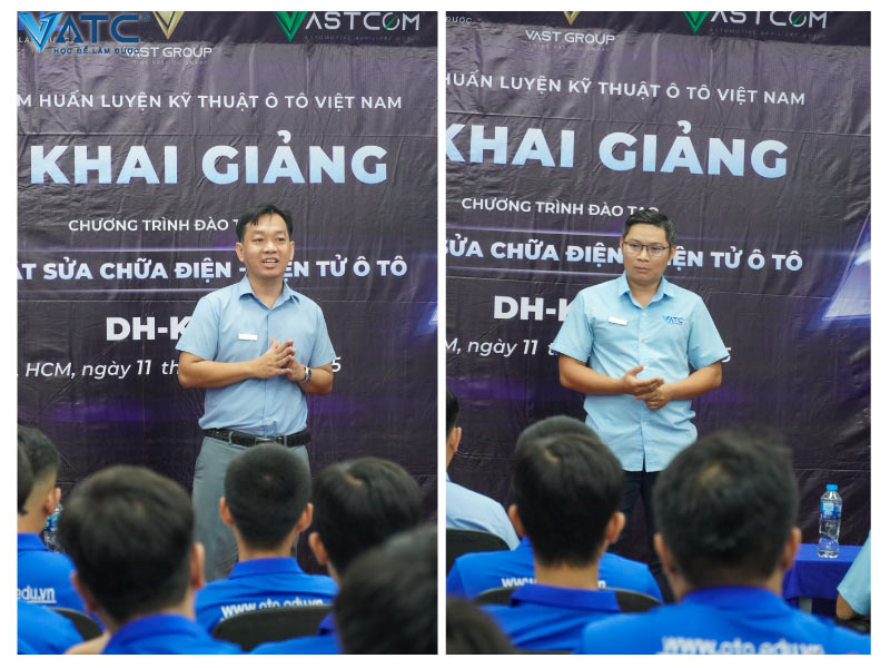 giảng viên tại vatc chia sẻ trong buổi lễ khai giảng