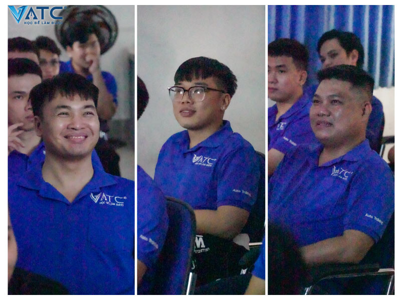 học viên lớp sửa chữa ô tô toàn diện k8 trong buổi lễ tốt nghiệp