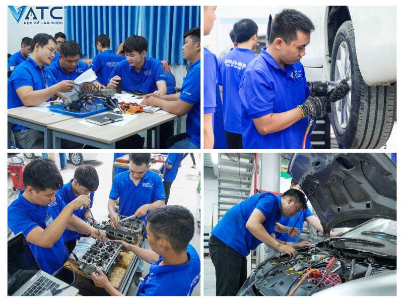 những buổi học thực hành đầy căng thẳng của học viên vatc