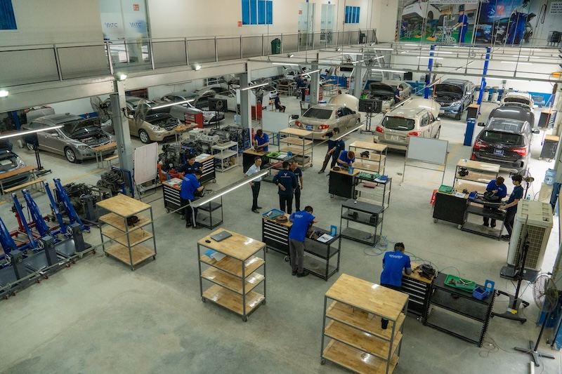 xưởng thực hành quy mô tại vatc