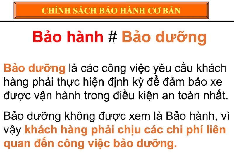 tài liệu chính sách bảo hành nội bộ vatc