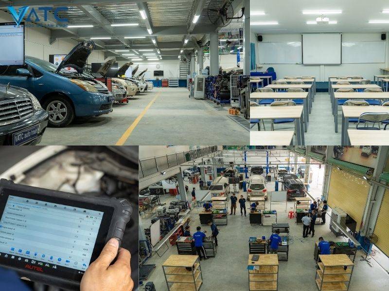 cơ sở vật chất tại vatc đào tạo nghề ô tô