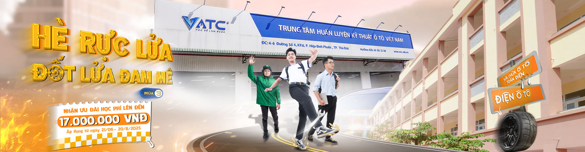 học sửa chữa ô tô với ưu đãi cực sốc mùa hè 2025 tại vatc