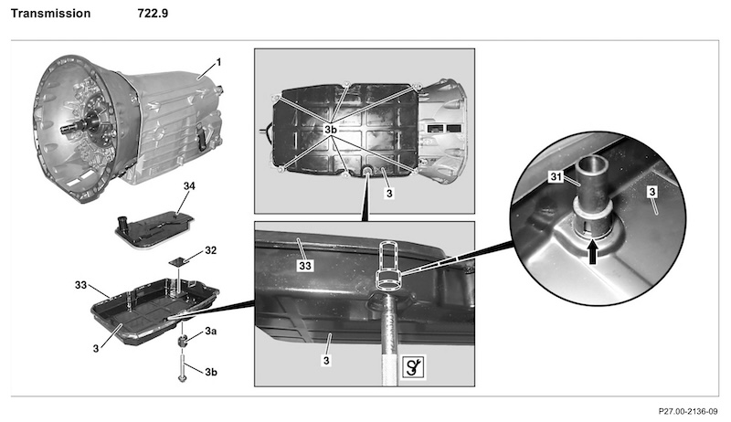 tài liệu hộp số tự động Mercedes 722.9
